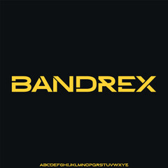 Fototapeta premium Bandrex , bold display condensed font vector