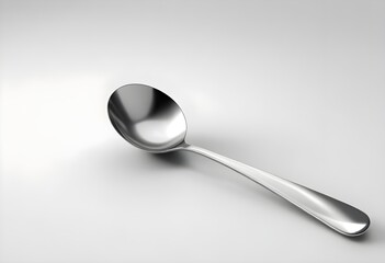 silver spoon isolated on white