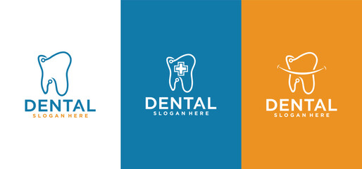 Dental care logo. Collection of dental logos for various purposes.