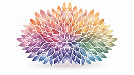 Obraz premium Abstract Optical Illusion: Colorful Symmetric Design on White Background 