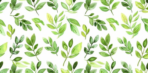 The seamless pattern is a botanical illustration with vintage graphic green peony leaves. It is suitable for production wallpapers, cloth and fabric printing.