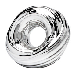 PNG A donut ring silver spiral shape.