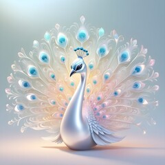 Fototapeta premium glass peacock feather