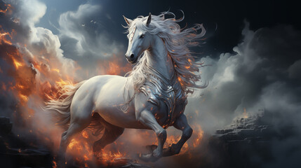 Behold a unicorn with horn and wings, a creature of pure fantasy. This video highlights the unicorn's mythical charm, making it a mesmerizing sight for unicorn enthusiasts.