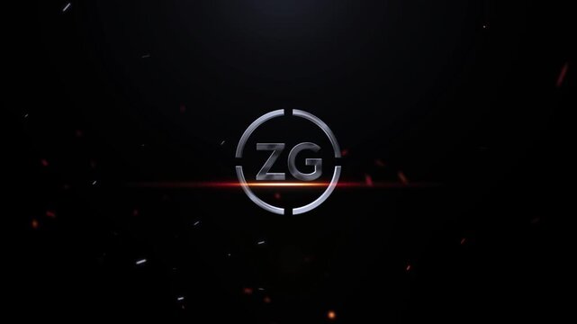 Modern ZG 3D Business Logo Animation Video On Black Background