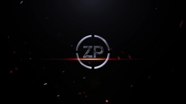 Modern ZP 3D Business Logo Animation Video On Black Background
