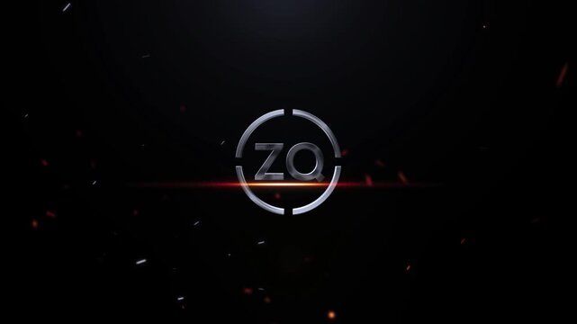 Modern ZQ 3D Business Logo Animation Video On Black Background