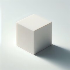 white cube stone isolated