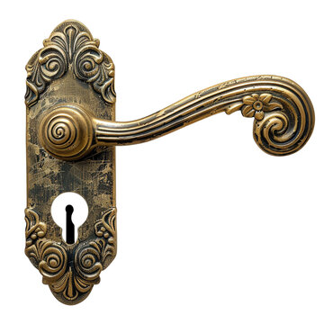 recommend clip art: Antique brass door handle clip art