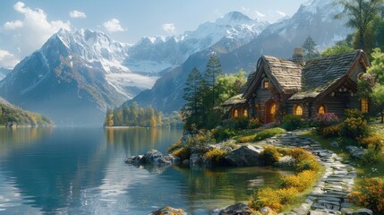 Secluded Mountain Cabin by the Lake