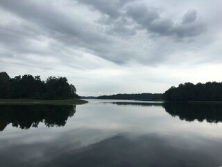 Fototapeta premium clouds over the river