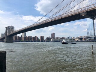 city bridge and city skyline