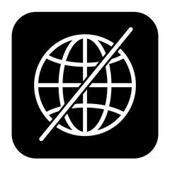 Offline internet icon. Internet disconnection icon.