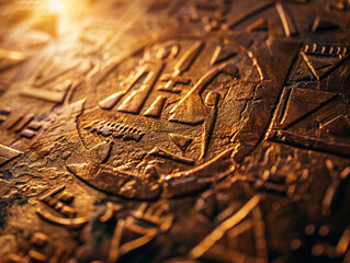 antique Egyptian papyrus fragment