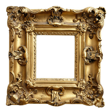recommend clip art: Antique golden vintage picture frame clip art