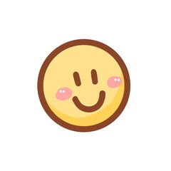 Fototapeta premium happy smiley yellow face emoticon 