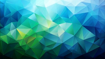 Fototapeta premium Abstract polygonal background with vibrant shades of blue and green, low poly modern design reminiscent of dynamic energy and creativity, ideal for technology and innovation concepts
