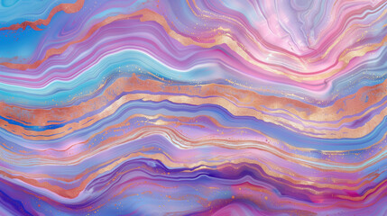 Fototapeta premium Colorful marble texture with beautiful swirls and glittering accents