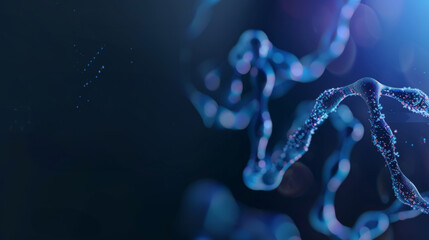 Obraz premium Molecular structure and abstract DNA strand