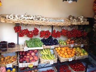 fruit and vegetables market in Positano, Italy