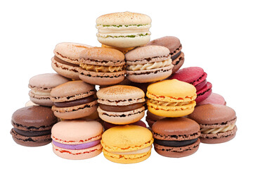 Fototapeta premium A colorful assortment of macarons cut out