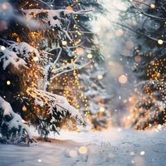 Winter_forest_with_snow_covered_trees_and_bokeh_lights.