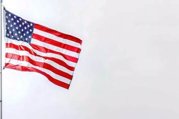 Obraz premium American flag waving with empty space for text