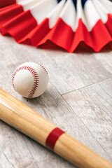 Focus On Baseball With Copyspace Background