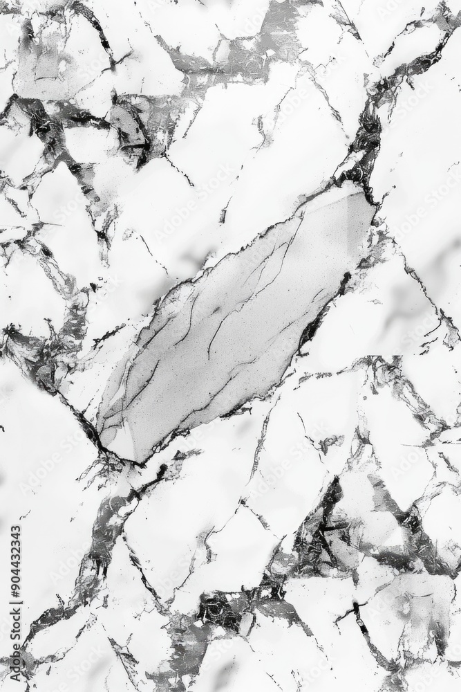 Poster a high-contrast black and white image of a smooth marble surface with subtle veining