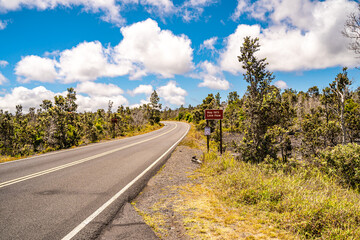 Crater Rim Drive, tourist road in Hawai'i Volcanoes National Park, Big Island, Hawai © Olga