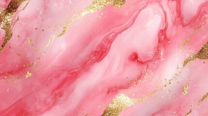 Obraz premium Pink marble abstract background with golden lines