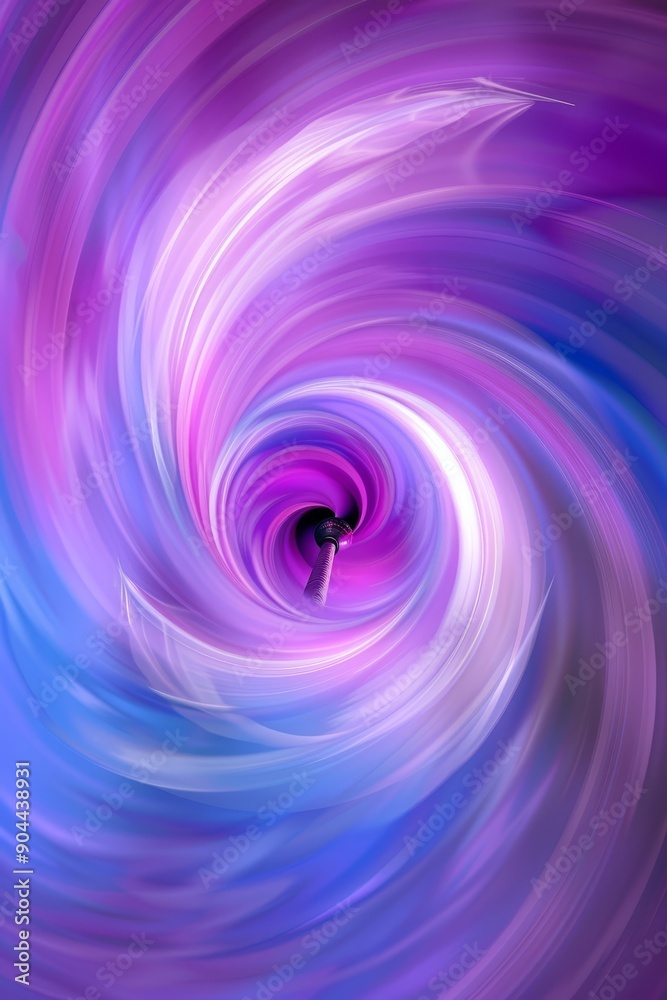 Poster A colorful abstract vortex swirl with vibrant neon colors and dynamic motion, representing futuristic art and digital design, Generative Ai