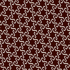 Oriental ancient mosaic pattern. Ethnic ornament. Repeated geometric figures, stars motif. Seamless surface design. Ornamental wallpaper. Geo abstract background. Digital paper, textile print. Vector