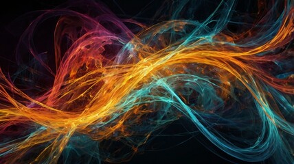 abstract fractal background with space