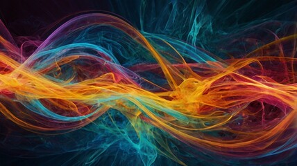 abstract fractal background with space