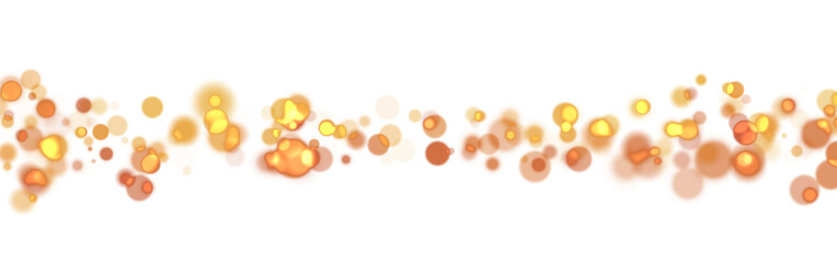 Transparent stripe gold sparkle or glitter lights effect. Light bokeh celebration background. Sparks shining dust, glowing confetti. Png illustration
