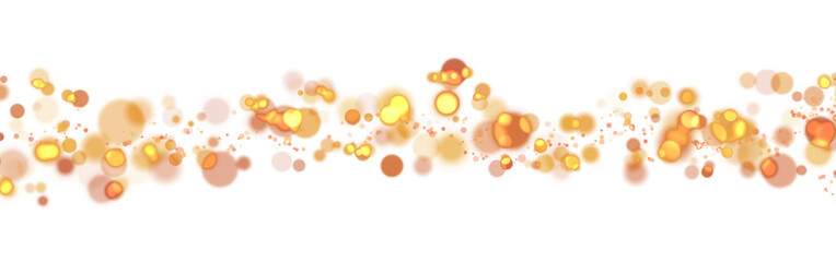 Transparent stripe gold sparkle or glitter lights effect. Light bokeh celebration background. Sparks shining dust, glowing confetti. Png illustration
