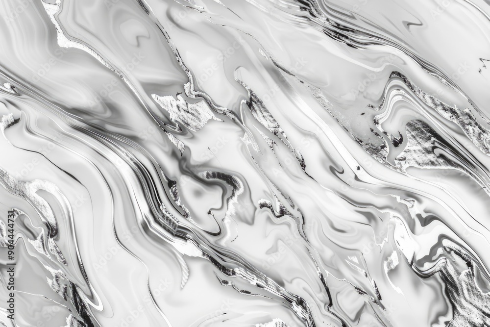 Poster A close-up shot of a marble surface with its unique veining patterns