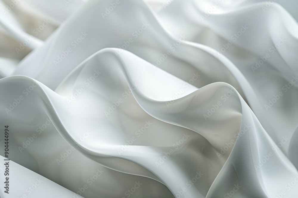 Poster a close-up shot of a white fabric with intricate details and textures