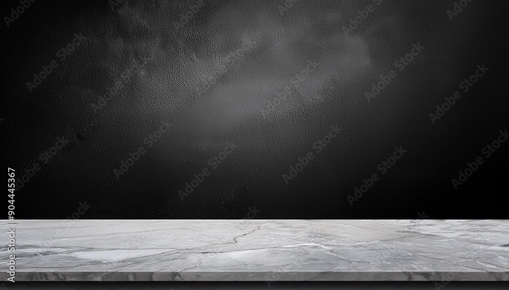 Canvas Prints empty grey marble table top dark black rustic cement stone background product stand display empty space party promotion banner generative ai