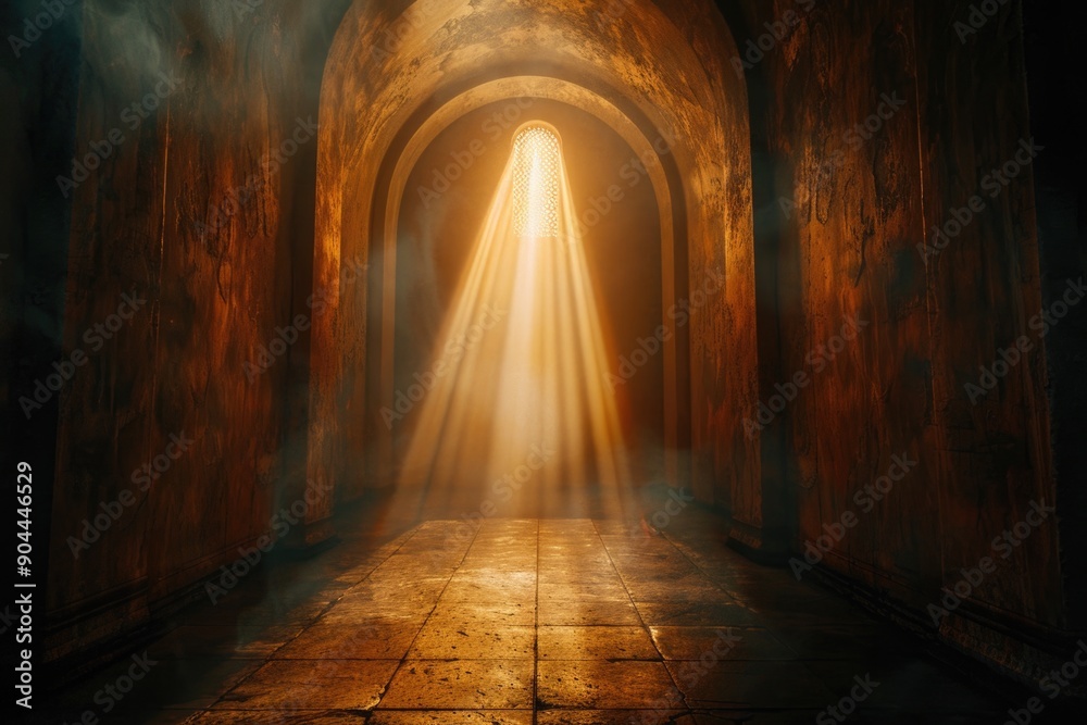 Poster a dark tunnel with a light coming through, suggesting a way out or guidance