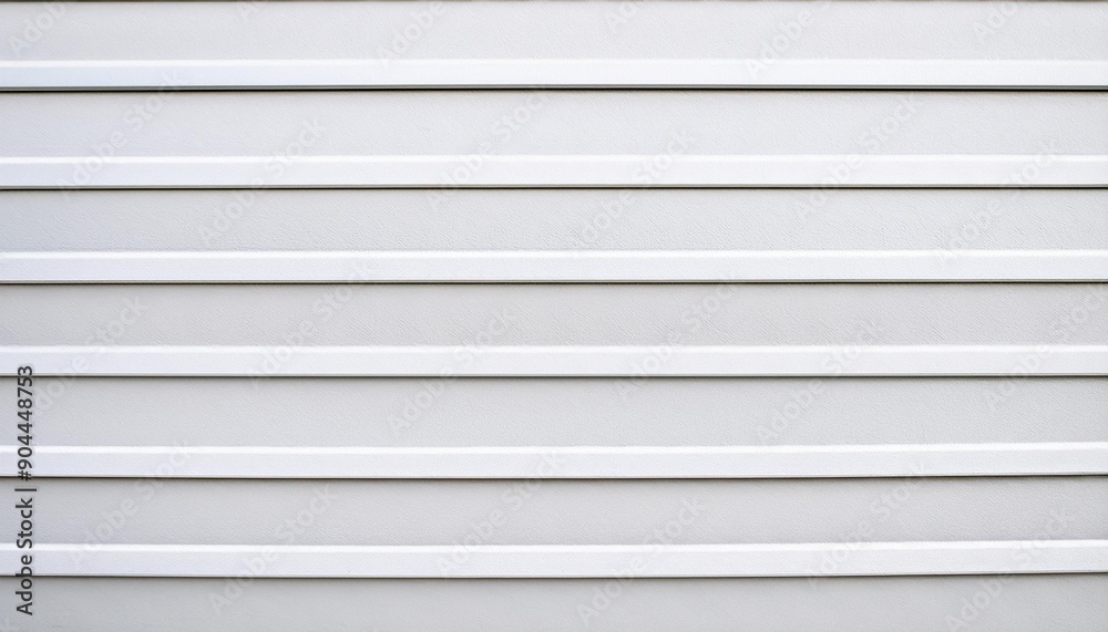 Sticker panoramic white metal siding fence striped background