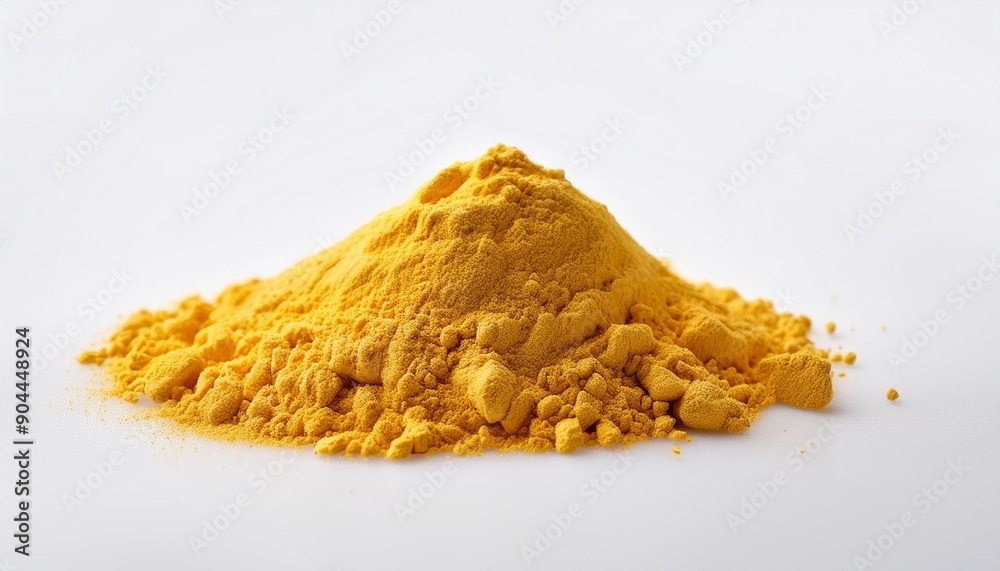 Wall mural a pile of yellow powder sitting on a white surface