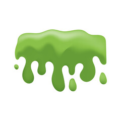 Slime green. Purulent blots slimy, goo splashes and mucus smudges. Bright toxic shiny liquid, spot of poison dribble silhouette. Realistic halloween isolated elements vector 3d style