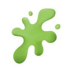 Slime green. Purulent blots slimy, goo splashes and mucus smudges. Bright toxic shiny liquid, spot of poison dribble silhouette. Realistic halloween isolated elements vector 3d style