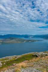 Mountain landscape of Senja Island in  Norway