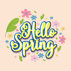 Flowers background Spring card Vector