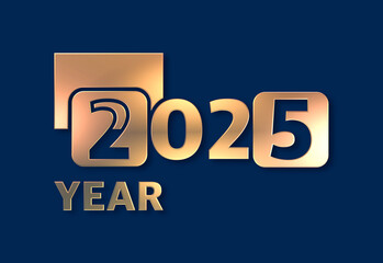 Parola 2025 YEAR  con sfondo colorato gradiente