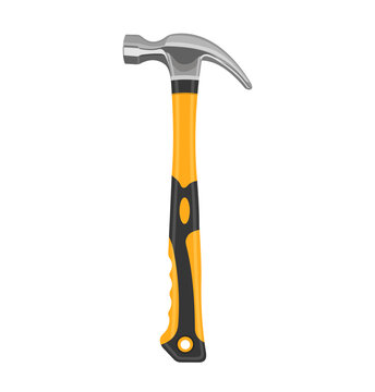 recommend clip art: Hammer. Construction tool. Vector illustration on white background