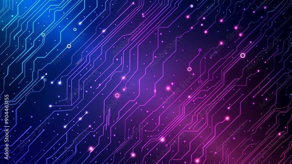 Poster dynamic tech circuit board background with modern digital technology in an abstract style